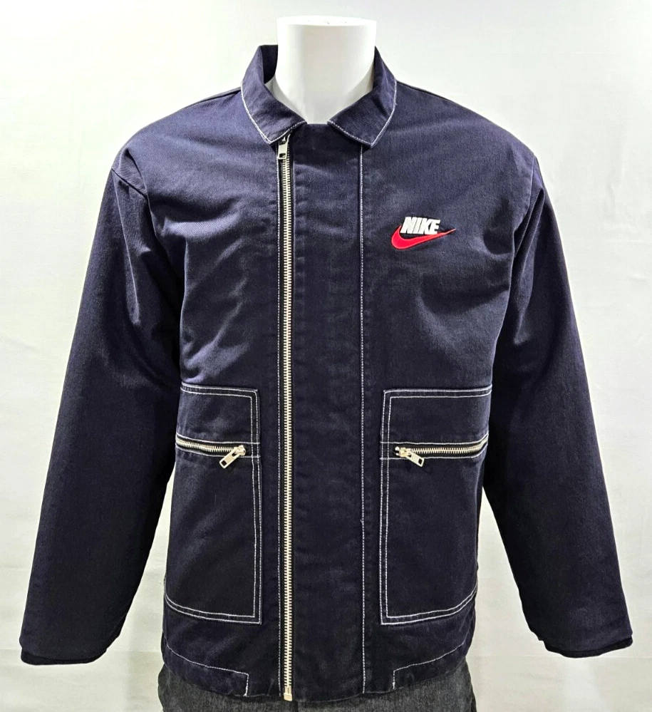 Veste de travail matelassée double fermeture éclair Supreme x Nike FW18 bleu marine   Medium 2018 authentique