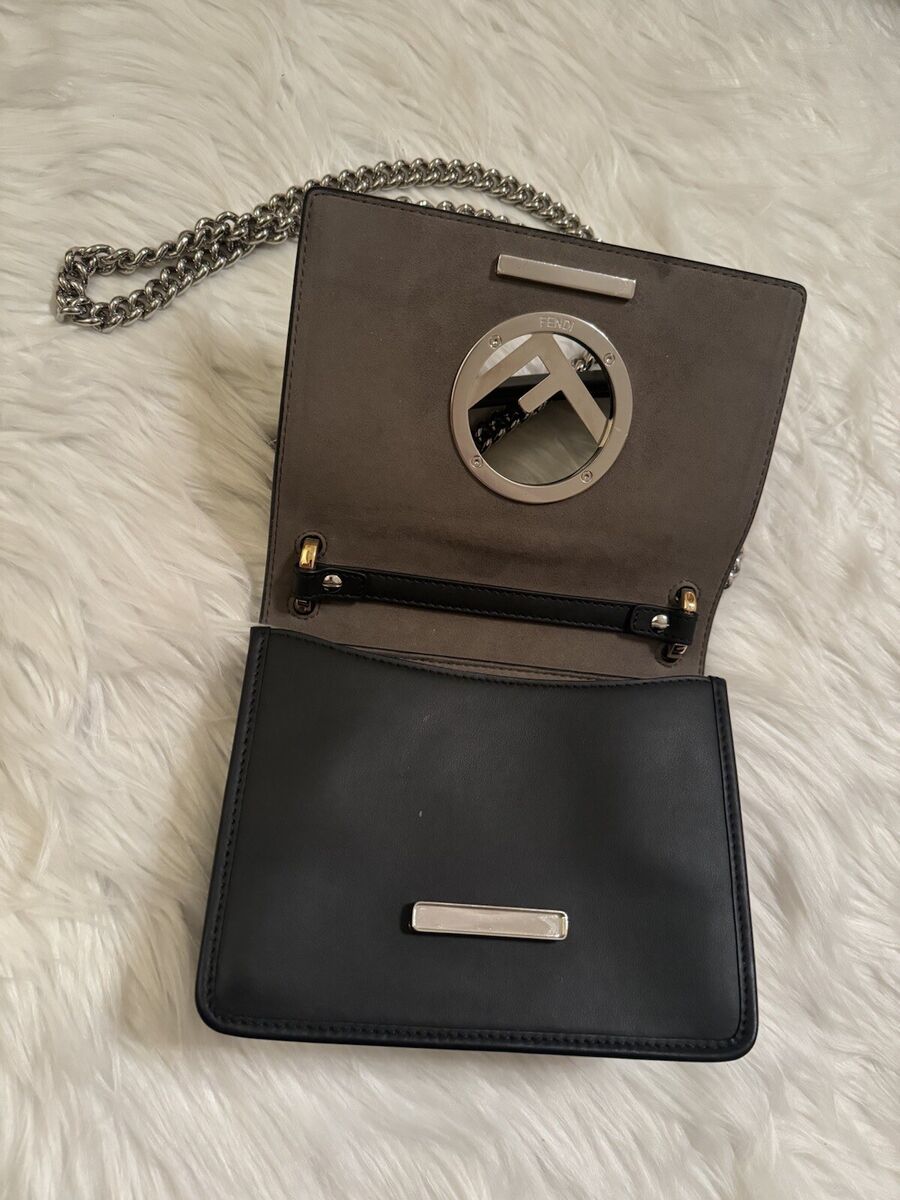 Fendi Kan I Small Shoulder Bag Leather Black | eBay Fendi Kan I Small Shoulder Bag Leather Black | eBay