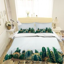 3D Plant Cactus Thorn Sky Quilt Cover Set Duvet Cover Bedding Pillowcases 886