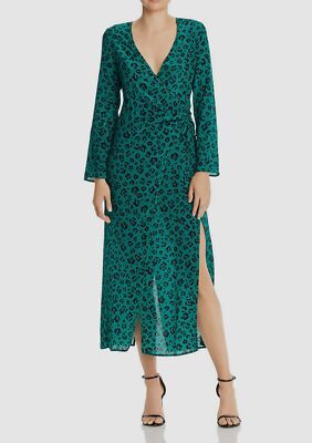 $580 Suboo Women's Green Leopard Print Dot Wrap Tie Lights Maxi Dress Size M | eBay $580 Suboo Women's Green Leopard Print Dot Wrap Tie Lights Maxi Dress Size M | eBay