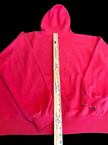 Sudadera con capucha roja auténtica vintage Champion Eco para hombre XL lectura en dificultades - Imagen 7 de 23