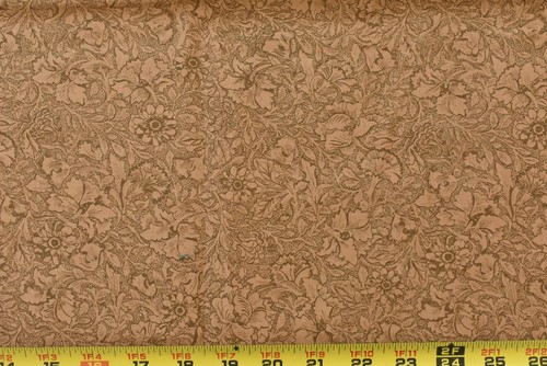 35" Long, Vintage, Brown & Gold Floral Quilt Cotton, Benartex/St. Nicole, P3164 - Picture 2 of 5