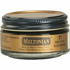 Meltonian NAVY BLUE Boot and Shoe Cream Polish 1.55 oz Jar 21 021 NEW