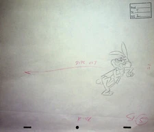 Loopy De Loop 1963  Production Habit Rabbi Hand-Drawn Pencil Layout COLUMBIA