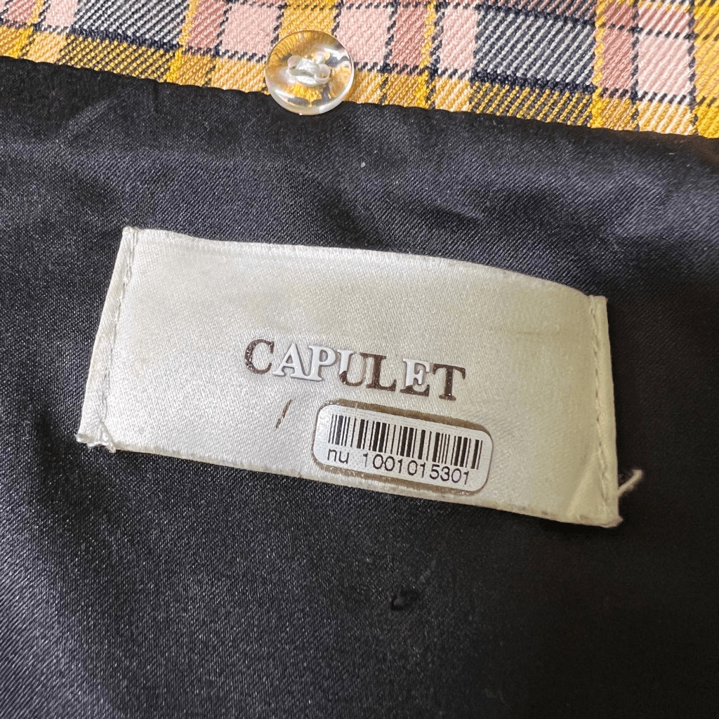 Capulet Womens Multicolor Plaid Collared Cropped … - image 3