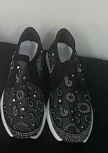 ¡BAILE EN LA BODA FIESTA-ETC! ¡Tenis de moda para mujer con diamantes de imitación! ¡Cómodo! - Imagen 2 de 2