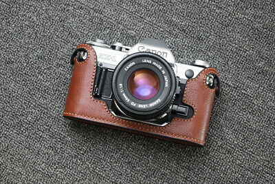 Handmade Genuine Leather Half Case Cover For Canon AE-1 AE Handmade Genuine Leather Half Case Cover For Canon AE-1 AE