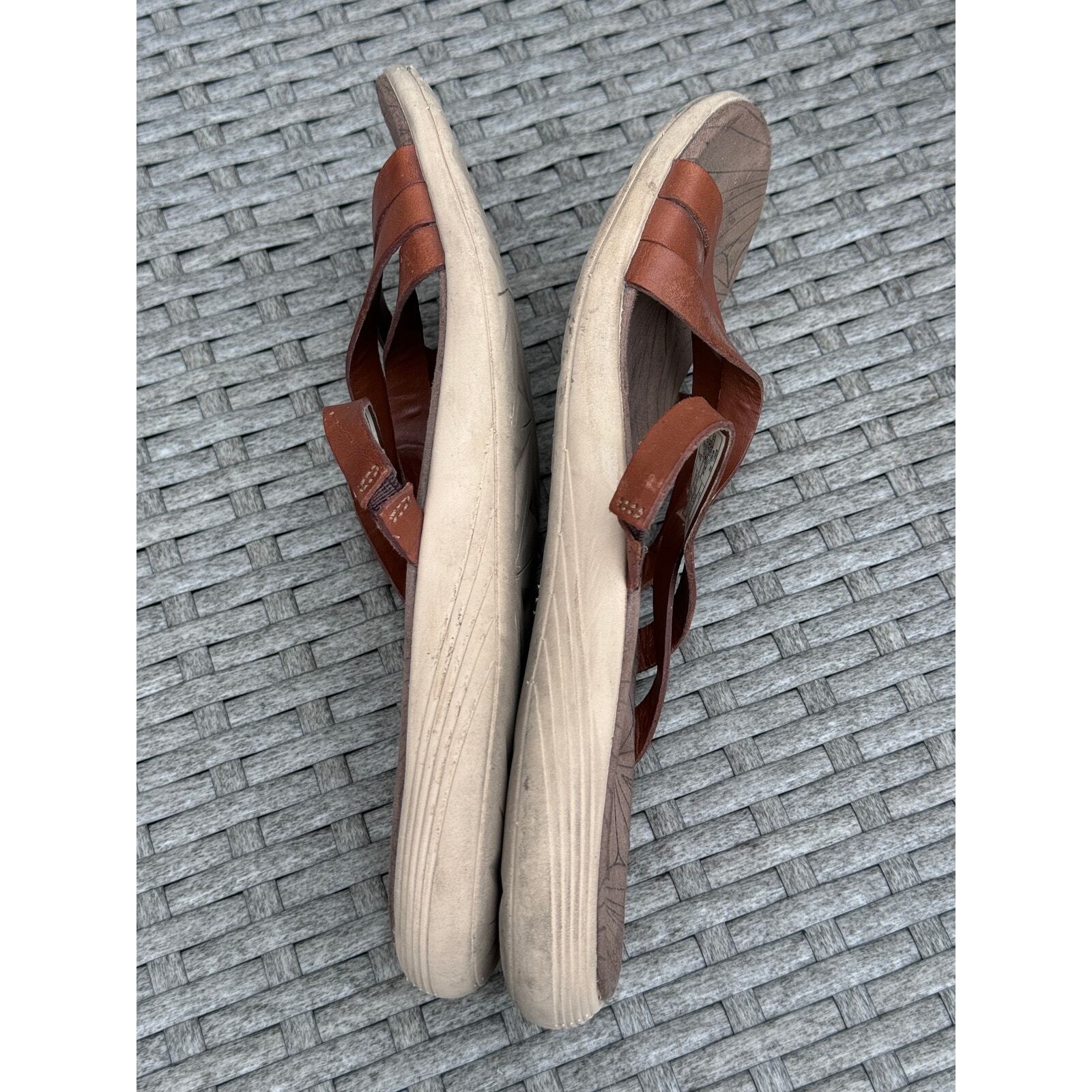 Merrell Duskair Seaway Sandals Slide Open Toe Leather Oak Brown