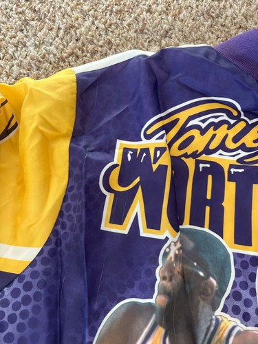 Giacca animazione vintage anni 90 James Worthy linea gesso taglia XL Los Angeles Lakers - Foto 18 di 19