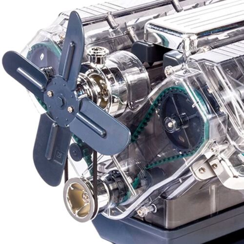 DIY Mini V8 Replica Engine Model Kit Working Micro Motor Silver - Picture 3 of 12