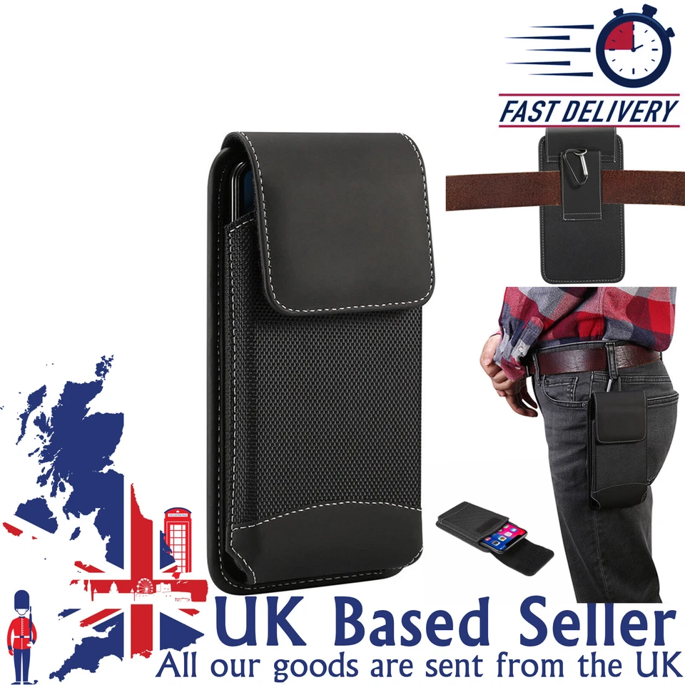 Extra Large Belt Loop Pouch Case to fit Larger Phone with Battery Case Attached - Image 4 of 4