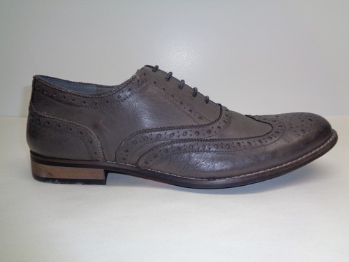 Steve Madden Size 7.5 M GIONNI Grey Leather Lace Wingtip Oxfords New Mens Shoes