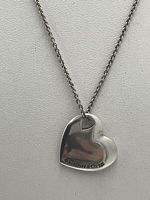 【激レア】Old Tiffany heart necklace VTG Tiffany & Co. Double Heart Pendant Necklace 925 Sterling