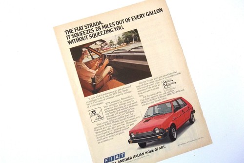 1979 Fiat Strada Print Ad Another Italian Work of Art Red - Picture 4 of 4