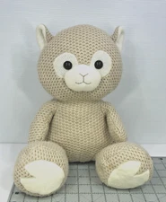 Spark Create Imagine Llama 14 Inch Plush Beige Cream Waffle Knit Stuffed Animal