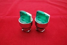 2PC 22MM Green Select Latching SWITCH HEAD 2 Position MAINTAINED FITS ZB4BK1233