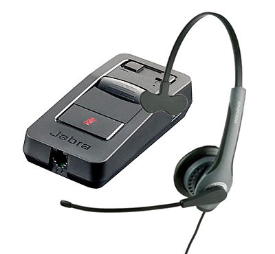 GN Netcom GN2010-ST Mono IP Headband Phone QD Headset + Jabra Link 850 Amplifier
