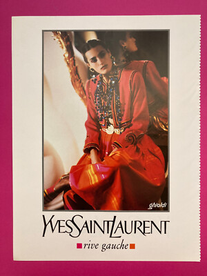 Publicité Saint Laurent rive gauche 1991 mode printemps été