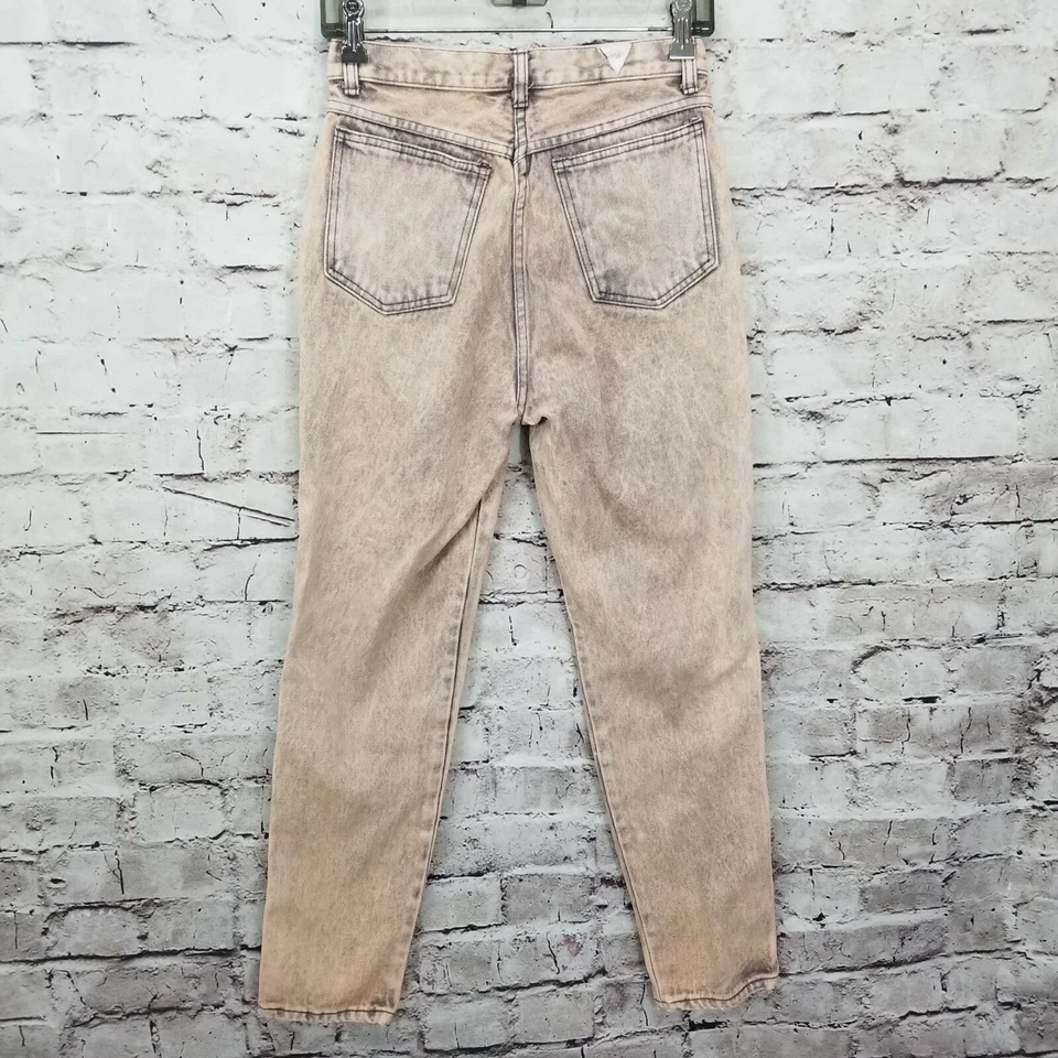 Дорожные винтажные джинсы 80-х размер 11/12 Mom стирка персиковая кислота высокая талия 25X29" - Изображение 3 из 4