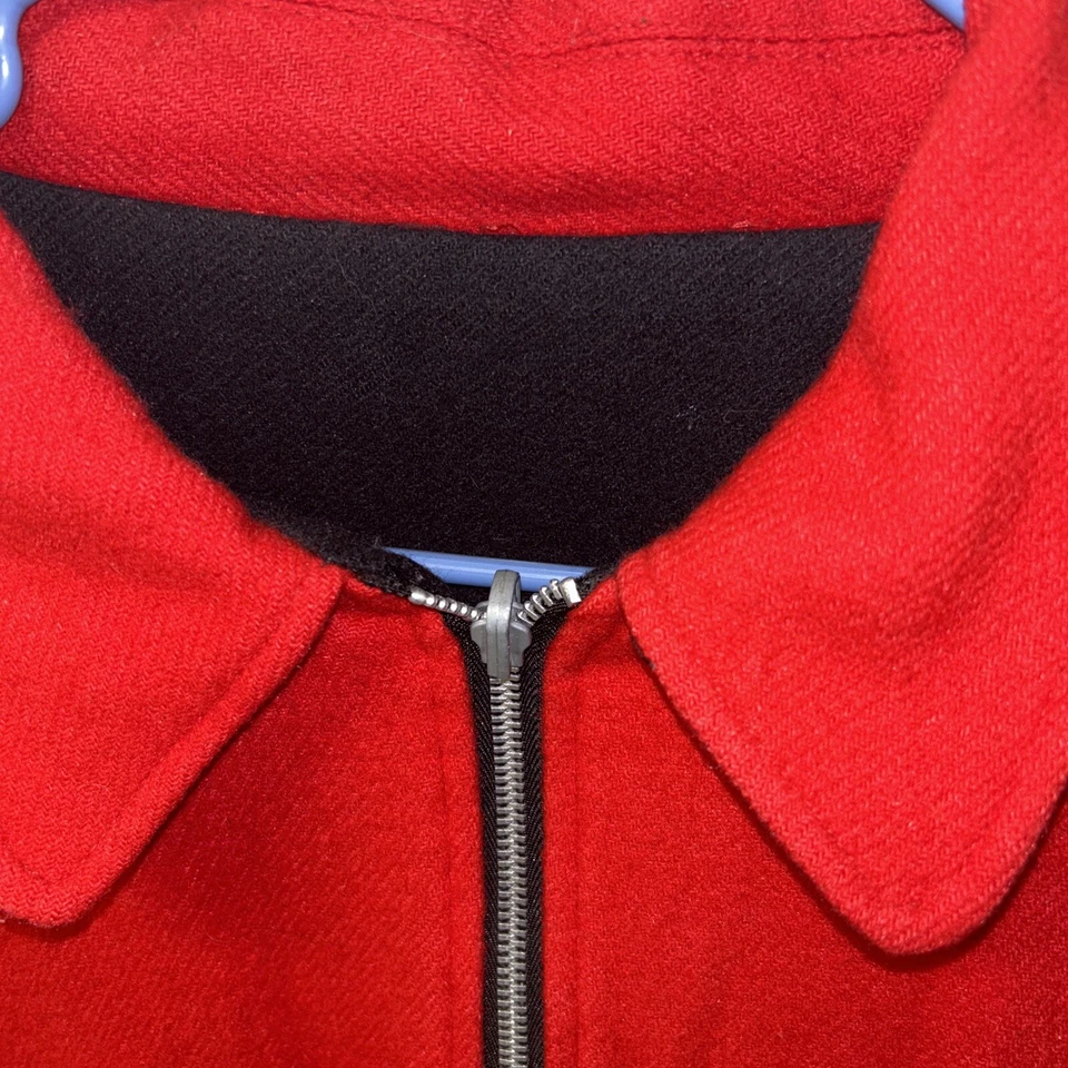 Chaqueta Abrigo Vintage Marlboro Classics Para Hombre Rojo Negro Lana Reversible Años 90 XL Foto 2 de 4