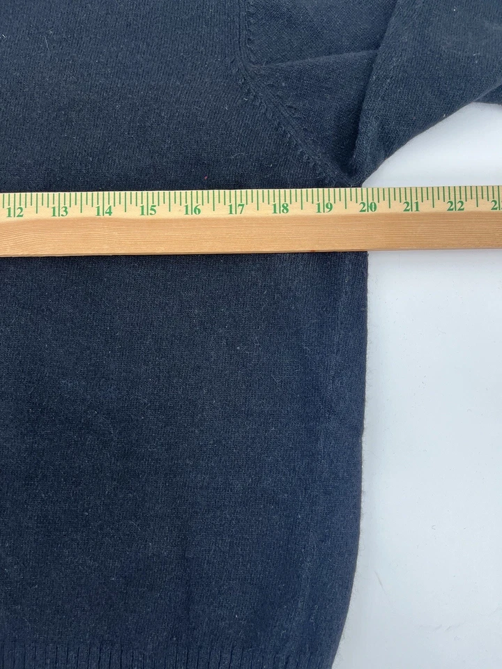 Preston & York Sweater Silk Angora Rabbit Turtleneck Pullover Black Cowl Neck XL - Image 4 of 4