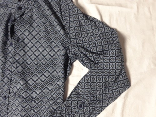 Camicia H&M uomo S manica lunga royal elegante blu emblema uomo C2 - Foto 3 di 4