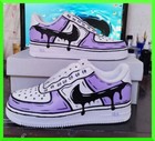 Custom Air Force 1 Purple Lilac Cartoon Drip/Air Force 1 Custom Shoes NEW IN BOX