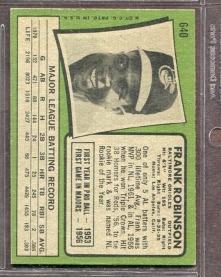 1971 Topps Set-Break #640 Frank Robinson EX-EXMINT *JAYSACE