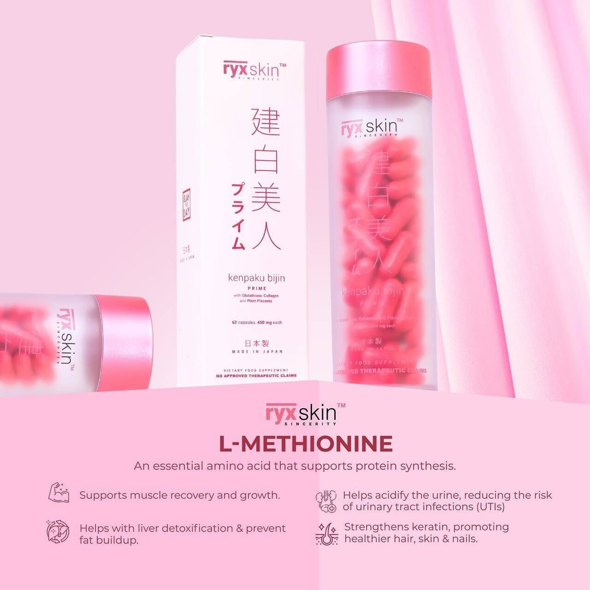 kenpakubijin glutathione reviews NEW! Ryxskin Kenpaku Bijin Prime Glutathione 62 capsules