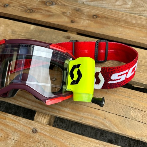 SCOTT FURY WFS ROLL-OFF MOTOCROSS MX ENDURO GOGGLES - RED / NEON YELLOW - Picture 2 of 3