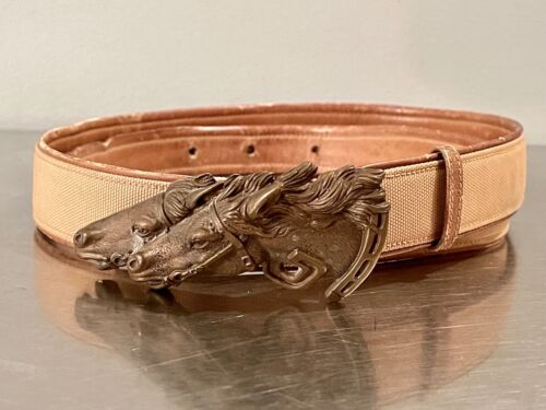 Gucci BN Celeste Leather GG Thin Belt - Vintage Lux