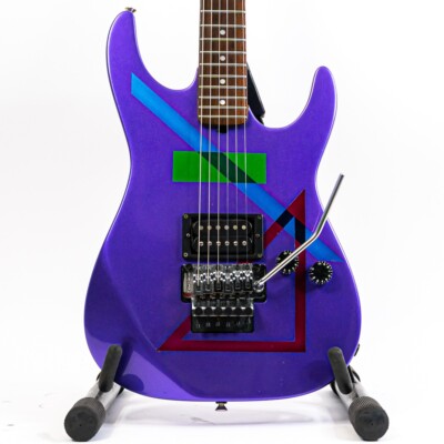 Metallic Purple Partscaster Geometric Shapes w/ Hamer USA Pickup