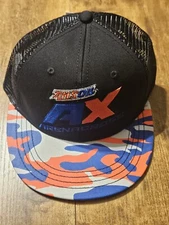 NWT Official Amsoil Arenacross AX Hat Cap Racing Motocross Red Blue Camo Snap 