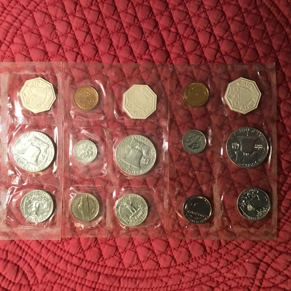 1957, 1958, 1959, U.S. Mint Silver Proof Coin Set 15 Coins Total. With Envelopes - Image 2 of 2