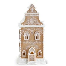 K & K Interiors - Glittered LED Gingerbread House - 54725A