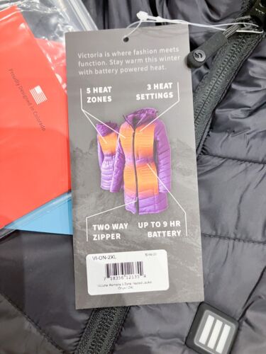 Gobi Heat Victoria 2XL Womens 5 Zone Heated Jacket, Onyx - Picture 5 of 14