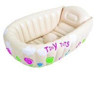 Inflatable Baby Bath Tub Infant Travel Cream Colour Boys And Girls Portable Inflatable Baby Bath Tub Infant Travel Cream Colour Boys And Girls Portable