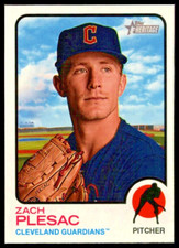 2022 TOPPS HERITAGE #240 ZACH PLESAC CLEVELAND GUARDIANS