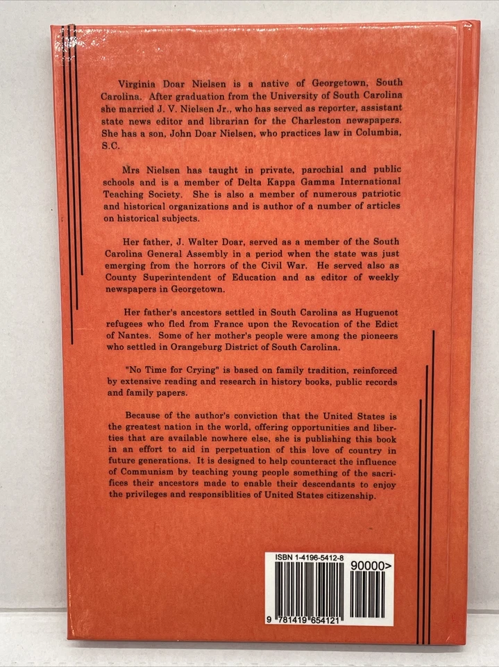 No Time for Crying Virginia Doar Nielsen American Revolution Genealogy Fiction - Image 3 of 4