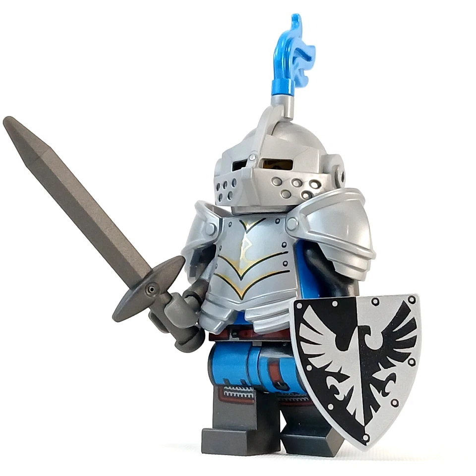 LEGO Castillo Caballero Halcón Negro Minifigura D&D Paladín Medieval 10305 Armadura Foto 3 de 4