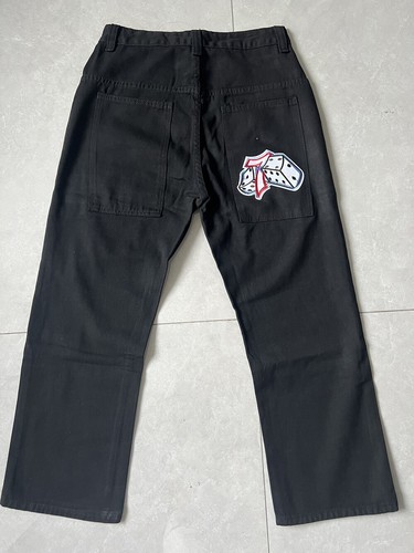 Unisex JNCO Hip-Hop Sueltos Informales Monopatín Denim Retro Pierna Ancha Pantalones NUEVO - Imagen 37 de 39