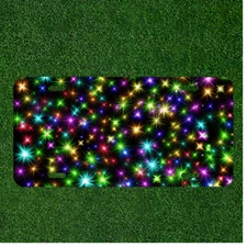 Custom Personalized License Plate Auto Tag With Amazing Sparkley Design