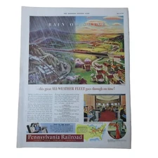 1941 Pennsylvania Railroad / Kendall 2000 Mile Motor Oil - Vintage Print Ad