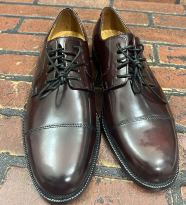Cole Haan C07605 Men's 7 1/2M Burgundy Leather Cap Toe Oxfords