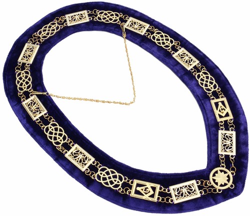 Collare Massonico &ndash; RSR &ndash; Maestro Scozzese Di Sant&rsquo;Andrea (MSSA) &ndash; Gran Ufficiale &ndash; Ricamato A Mano