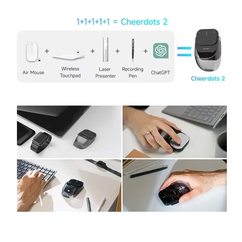 Cheerdots 2 Detachable Air Mouse Wireless Touchpad All-In-One Pocket AI Recordin - Image 3 of 4