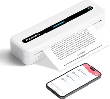 Portable Wireless M832 Printer, Inkless Thermal, Letter/A4/4"/3"/2", Android/iOS