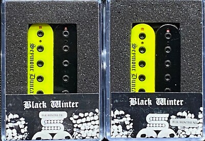 Seymour Duncan Blackened Black Winter Trembucker Set - Neon Yellow