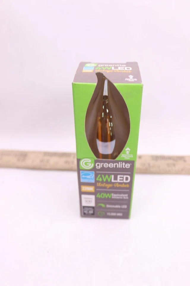Greenlite LED Flame Bulb Candelabra Warm White 40W C10 E12 48851 - Image 2 of 3