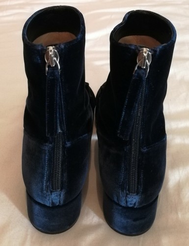 N 21 Knotted Velvet Ankle Boots Navy uk 5 eu 38 New - Picture 4 of 9